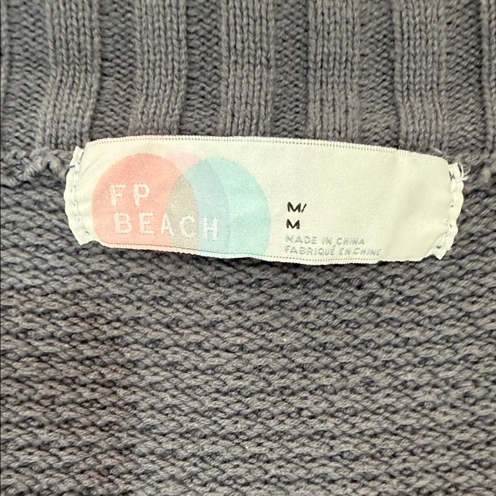 Free People Charcoal Gray Waffle Knit Jogger Pants - Picture 4 of 6